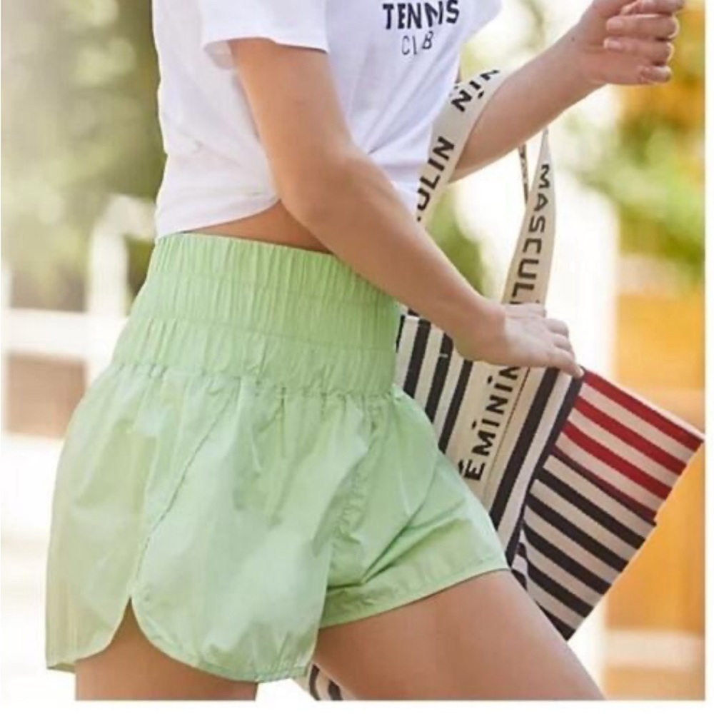 Free people movement the way home shorts lime green